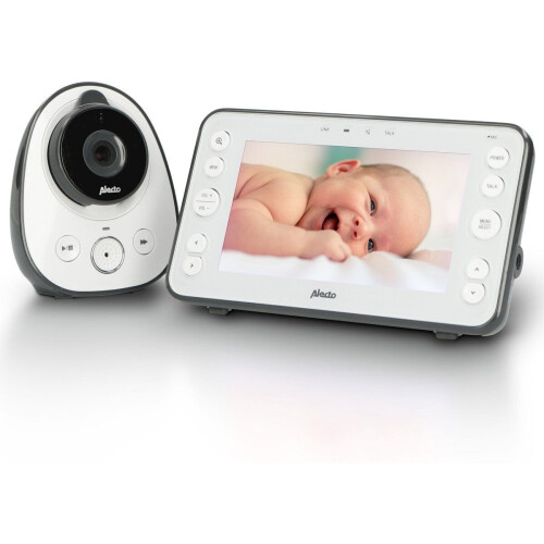 Alecto DVM-150 - Babyfoon met camera - 5"kleurenscherm - Wit