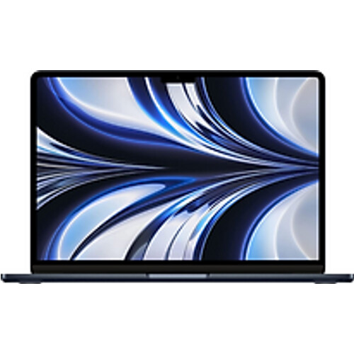 Apple MacBook Air 13.6 (Liquid True Tone Retina Display) M2 (8-Core GPU) 8 GB RAM 256 GB SSD [Mid 2022, Engelse toetsenbordindeling, QWERTY] middernacht