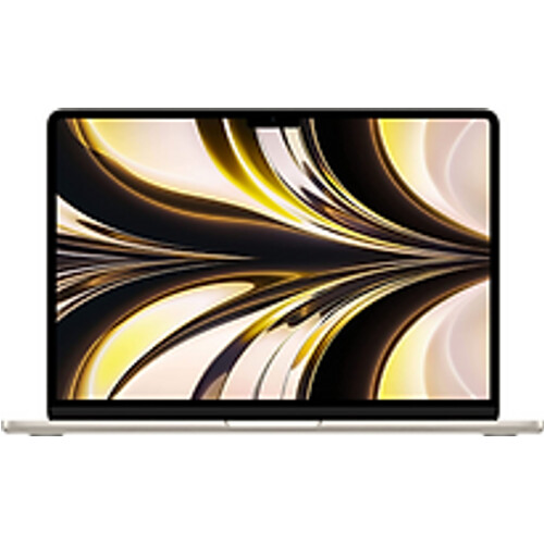 Apple MacBook Air 13.6 (Liquid True Tone Retina Display) M2 (8-Core GPU) 8 GB RAM 256 GB SSD [Mid 2022, Engelse toetsenbordindeling, QWERTY] sterrenlicht