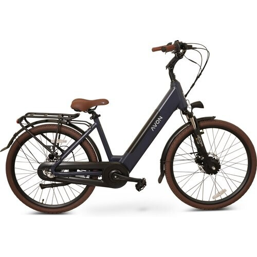 Avon Bx1 Elektrische Fiets 26 Inch – 250w Voorwielmotor 504wh Accu 90km Actieradius Hydraulische Schijfremmen Nexus 3-speed Kleurendisplay Lage Instap Jeans Blue