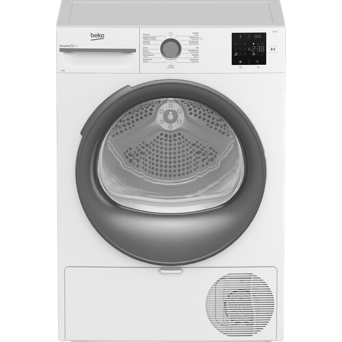 Beko Bm3t3823wmm - Warmtepompdroger - 8 Kg - 64 Db - Energieklasse D - Wit | Nieuw (outlet)