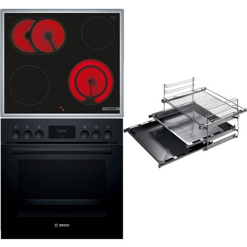 Bosch Hnd211rb1 Inbouw Oven En Keramische Kookplaat Set - Grill Functie - 4 Kookzone_s - 66 Liter - Zwart | Nieuw (outlet)