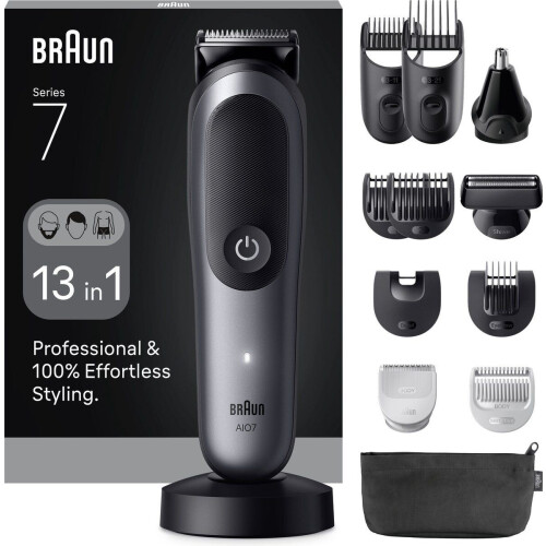 Braun All-in-One Series 7 AIO7560 - Baardtrimmer Tondeuse Gezichtstrimmer Lichaamstrimmer - 13-in - Grijs