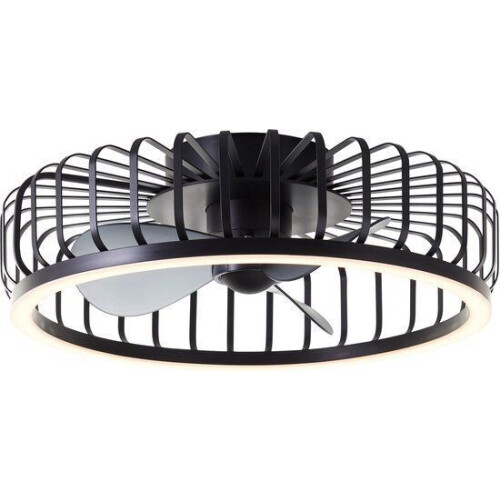 Brilliant Capo - Plafondventilator - LED 36W 4200 lumen - Dimbaar CCT 2700K-6500K - Zwart