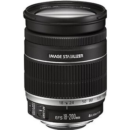 Canon EF-S 18-200 mm F3.5-5.6 IS 72 mm filter (geschikt voor Canon EF-S) zwart