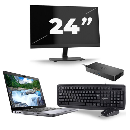 Dell Latitude 5410 - Intel Core i5-10e Generatie - 14 inch - 16GB RAM - 256GB SSD - Windows 11 + 1x 24 inch Monitor