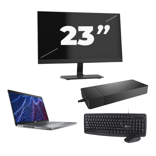 Dell Latitude 5430 - Intel Core i3-12e Generatie - 14 inch - 8GB RAM - 256GB SSD - Windows 11 Home + 1x 23 inch Monitor