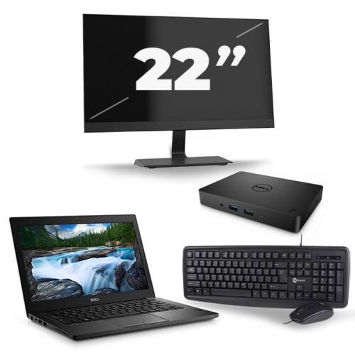 Dell Latitude 5490 - Intel Core i5-7e Generatie - 14 inch - 8GB RAM - 256GB SSD - Windows 11 + 1x 22 inch Monitor