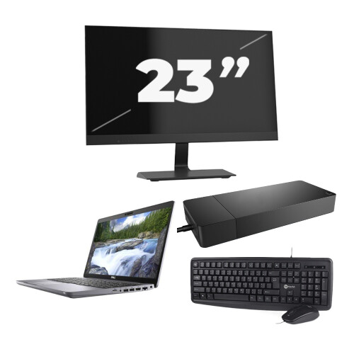 Dell Latitude 5510 - Intel Core i5-10e Generatie - 15 inch - 8GB RAM - 256GB SSD - Windows 11 + 1x 23 inch Monitor