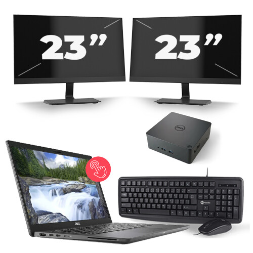 Dell Latitude 7310 - Intel Core i7-10e Generatie - 13 inch - 4GB RAM - 256GB SSD - Windows 11 + 2x 23 inch Monitor