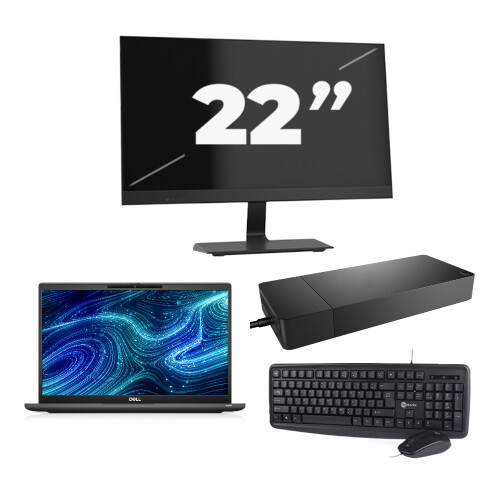 Dell Latitude 7320 - Intel Core i7-11e Generatie - 13 inch - Touch - 16GB RAM - 256GB SSD - Windows 11 Home + 1x 22 inch Monitor