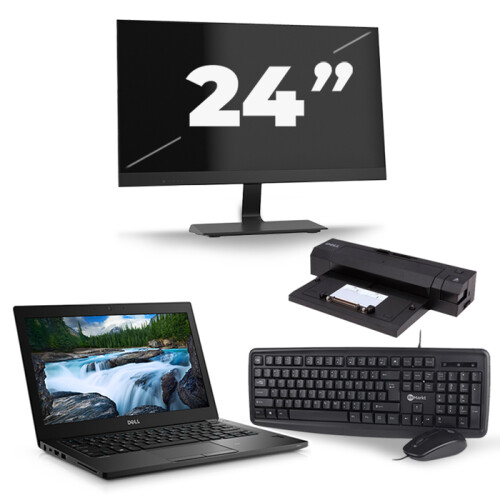 Dell Latitude 7390 - Intel Core i5-8e Generatie - 13 inch - 16GB RAM - 256GB SSD - Windows 11 + 1x 24 inch Monitor