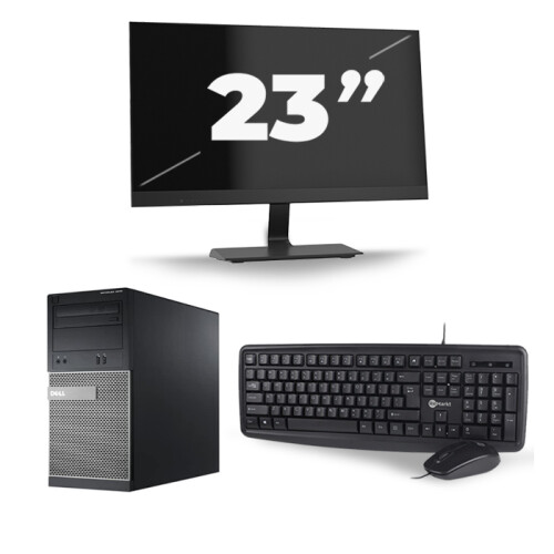 Dell Optiplex 3020 Micro Tower - Intel Core i7-4e Generatie - 16GB RAM - 256GB SSD - Windows 10 + 1x 23 inch Monitor