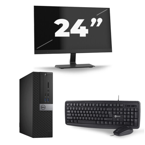 Dell Optiplex 3040 SFF - Intel Core i3-6e Generatie - 8GB RAM - 256GB SSD - Windows 11 + 1x 24 inch Monitor