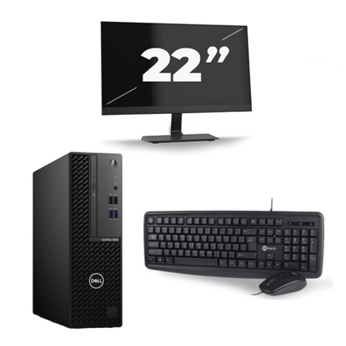 Dell OptiPlex 3080 Micro USFF - Intel Core i7-10e Generatie - 8GB RAM - 256GB SSD - Windows 11 + 1x 22 inch Monitor
