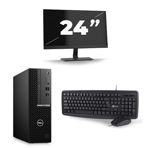 Dell Optiplex 5050 Micro Tower - Intel Core i5-6e Generatie - 8GB RAM - 256GB SSD - Windows 11 + 1x 24 inch Monitor