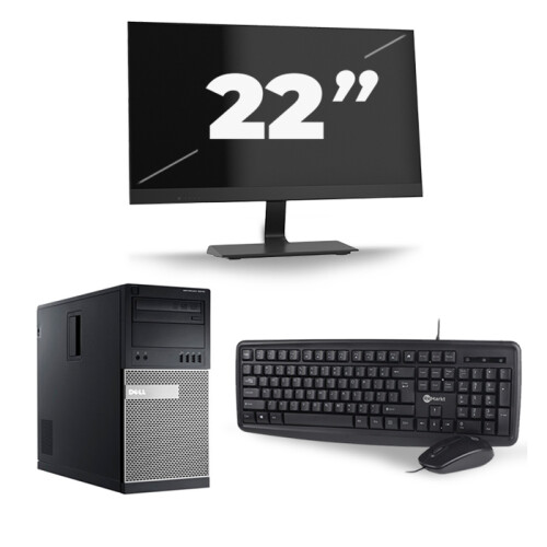 Dell Optiplex 7010 Micro Tower - Intel Core i7-3e Generatie - 16GB RAM - 256GB SSD - Windows 10 + 1x 22 inch Monitor