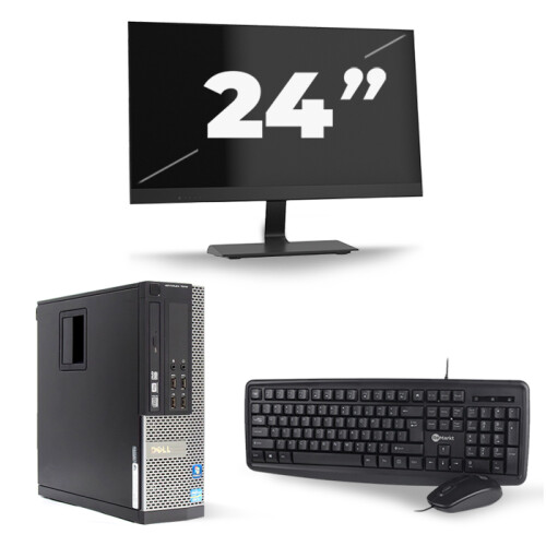Dell Optiplex 7010 SFF - Intel Core i5-3e Generatie - 8GB RAM - 256GB SSD - Windows 10 + 1x 24 inch Monitor
