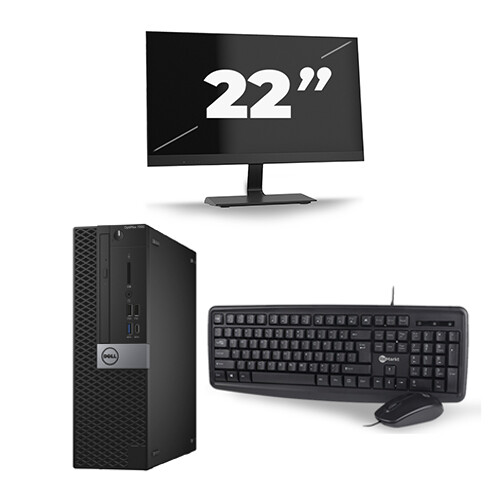 Dell Optiplex 7040 Micro Tower - Intel Core i5-6e Generatie - 8GB RAM - 256GB SSD - Windows 11 + 1x 22 inch Monitor