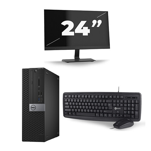 Dell Optiplex 7040 USFF - Intel Core i3-6e Generatie - 8GB RAM - 256GB SSD - Windows 11 + 1x 24 inch Monitor