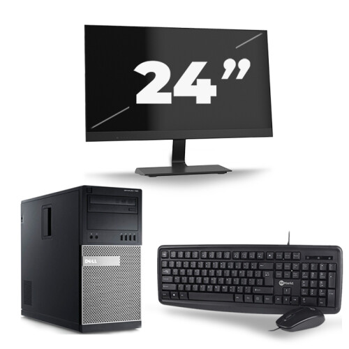 Dell Optiplex 790 Micro Tower - Intel Core i7-2e Generatie - 16GB RAM - 256GB SSD - Windows 10 + 1x 24 inch Monitor