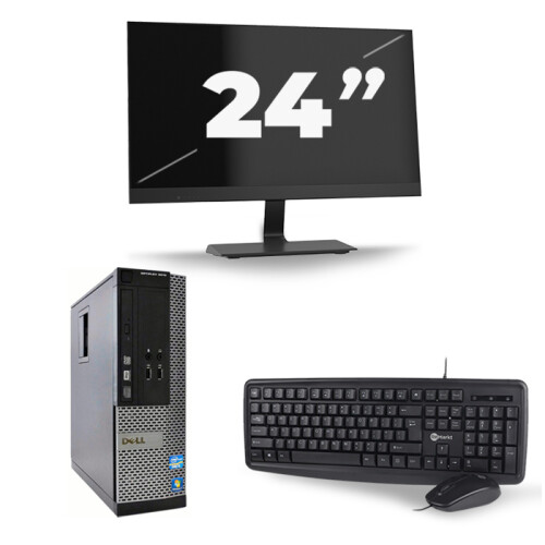 Dell Optiplex 9020 SFF - Intel Core i5-4e Generatie - 8GB RAM - 256GB SSD - Windows 10 + 1x 24 inch Monitor