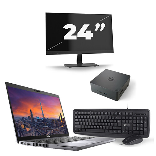Dell Precision 3550 - Intel Core i7-10e Generatie - 15 inch - 16GB RAM - 256GB SSD - Windows 11 + 1x 24 inch Monitor