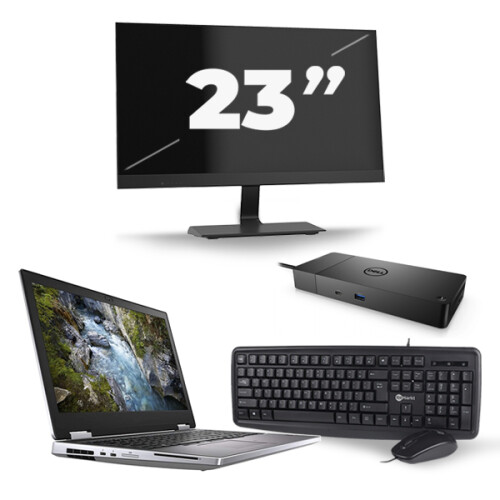 Dell Precision 7540 - Intel Core i7-9e Generatie - 15 inch - 16GB RAM - 256GB SSD - Windows 11 + 1x 23 inch Monitor