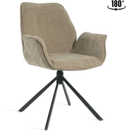 Eetkamerstoel Lenny Taupe - Giga Meubel - Set van 2