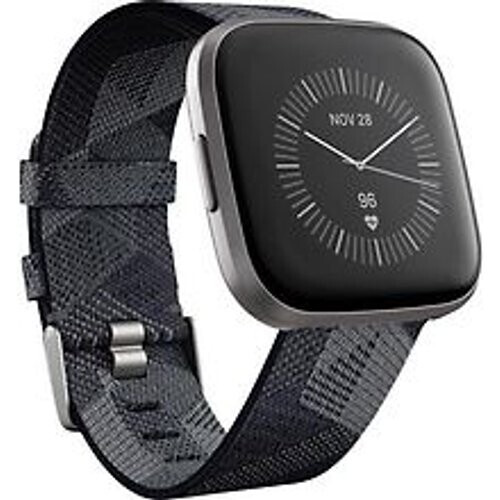 Fitbit Versa 2 40 mm aluminium mist grey op stoffen bandje smoke [wifi]