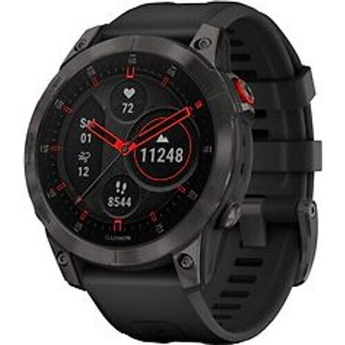 Garmin epix (Gen 2) 47 mm zwart/grijs Titan DLC met grijze QuickFit polsband [Wi-Fi, Sapphire editie]