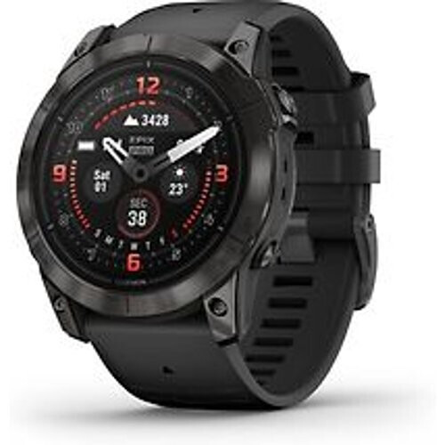 Garmin Epix Pro (Gen 2) 51 mm zwart/carbon grijs Titan DLC met zwarte polsband [wifi, Sapphire]