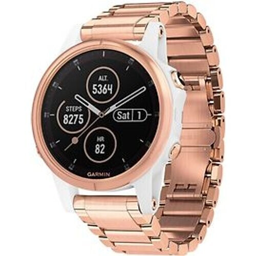 Garmin Fenix 5S Plus 42 mm wit met metalen armband roségoud [wifi, Saphir editie]