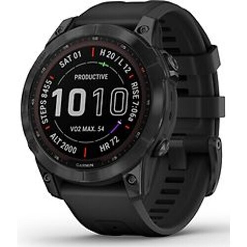 Garmin Fenix 7X 51 mm slate grey met zwarte polsband [wifi, Sapphire Solar Edition]