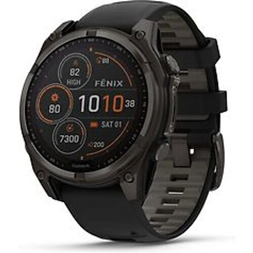 Garmin Fenix 8 51 mm koolstofgrijs met grafiet polsband [wifi, Sapphire Solar Edition]