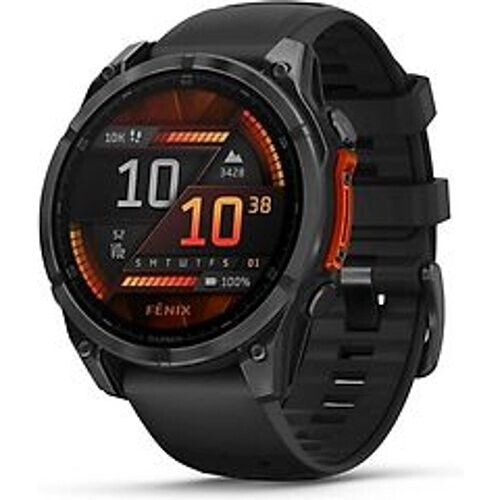 Garmin Fenix 8 51 mm leigrijs titanium met zwarten polsband [wifi]