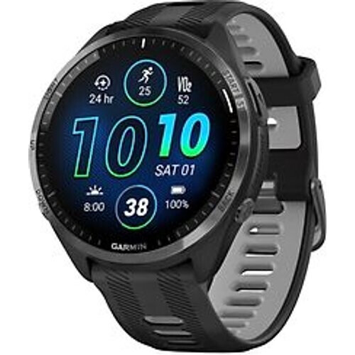 Garmin Forerunner 965 47 mm zwart/grijs met zwart/grijs siliconen polsband [wifi]