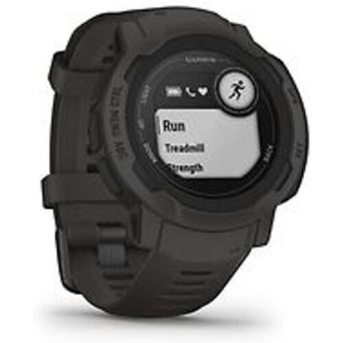 Garmin Instinct 2 45 mm zwart met een zwarte siliconen polsband