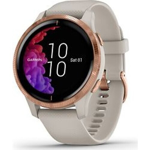 Garmin Venu 43 mm roségoud met siliconenarmband wit [wifi]