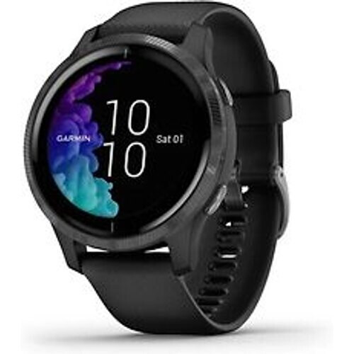 Garmin Venu 43 mm zwart met siliconenarmband zwart [wifi]