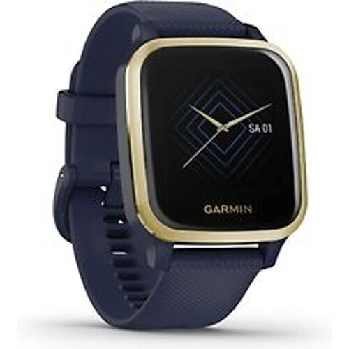 Garmin Venu Sq Music 40 mm goud met siliconenarmband blauw [wifi]