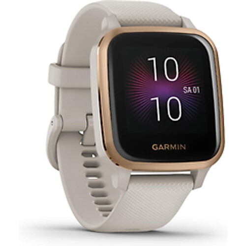 Garmin Venu Sq Music 40 mm roségoud met siliconenarmband beige [wifi]
