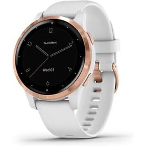Garmin Vivoactive 4s 40 mm wit met een witte siliconen polsband