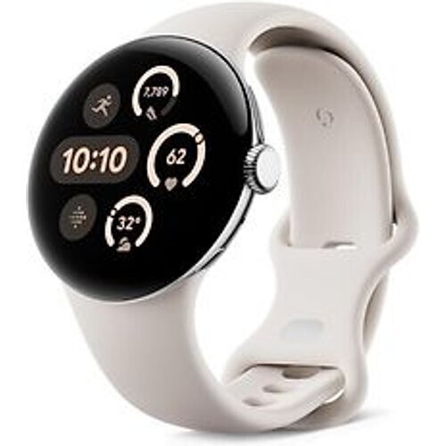 Google Pixel Watch 3 45 mm gepolijst zilver op sportbandje china [wifi]