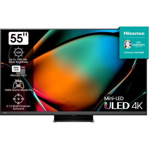 Hisense 55u8kqt - 55 Inch 4k Uhd Mini Led Smart Tv 144hz | Nieuw (outlet)