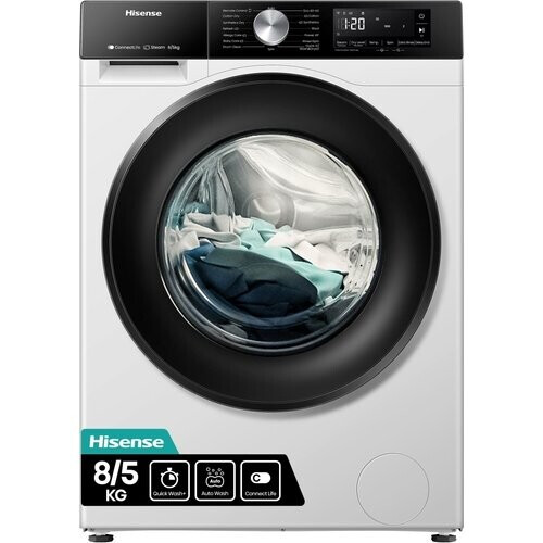 Hisense Wd3s8044bw - Was-droogcombinatie - 8 Kg Wassen - 5 Kg Drogen - 1400 Tpm - Energieklasse D | Nieuw (outlet)