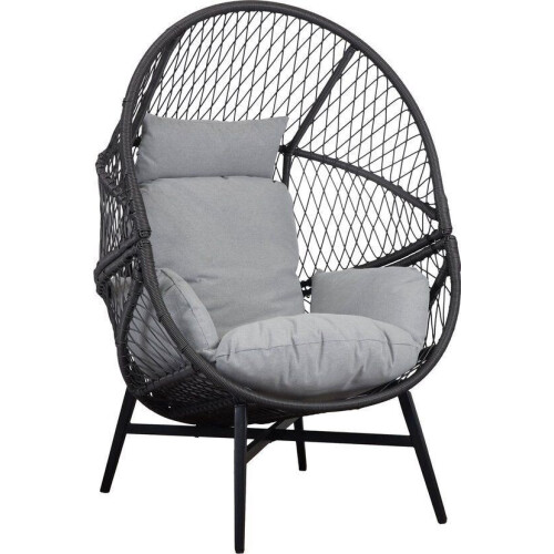 House Nordic Fauteuil Rosario - Fauteuil - Bohemian stijl - Zwart - 74x73x103cm
