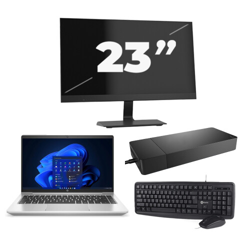 HP ProBook 440 G9 - Intel Core i5-12e Generatie - 14 inch - 8GB RAM - 256GB SSD - Windows 11 Home + 1x 23 inch Monitor