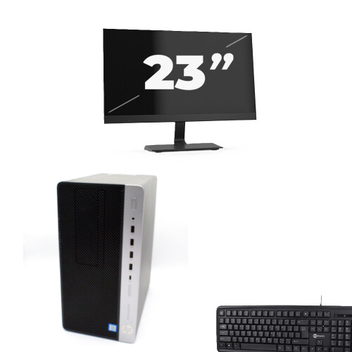 HP ProDesk 600 G4 Micro Tower - Intel Core i5-8e Generatie - 8GB RAM - 256GB SSD - Windows 11 + 1x 23 inch Monitor