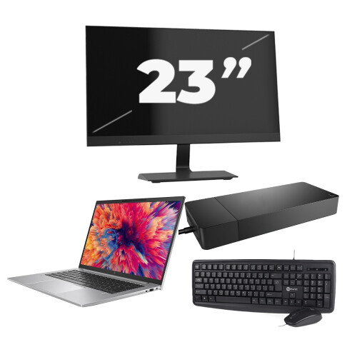 HP ZBook Firefly 14 G9 - Intel Core i7-12e Generatie - 14 inch - 8GB RAM - 256GB SSD - Windows 11 + 1x 23 inch Monitor